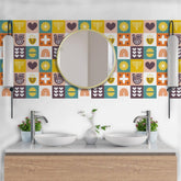 Tile Stickers Mediterranean Tile Stickers - Mosaicowall Mosaicowall Mediterranean Tile Stickers